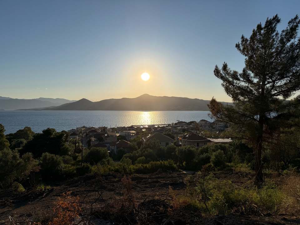 Sunset over the Ionian Sea seen from the THEA PANORAMA plot